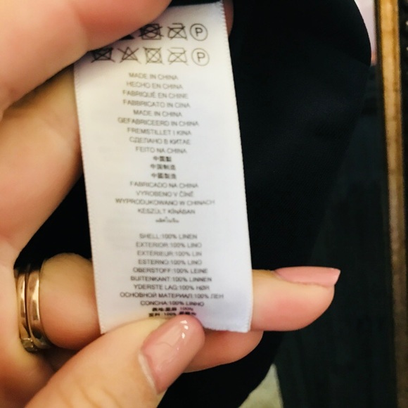 Michael Kors | Navy Linen Dress w/ Belt - Picture 6 of 8